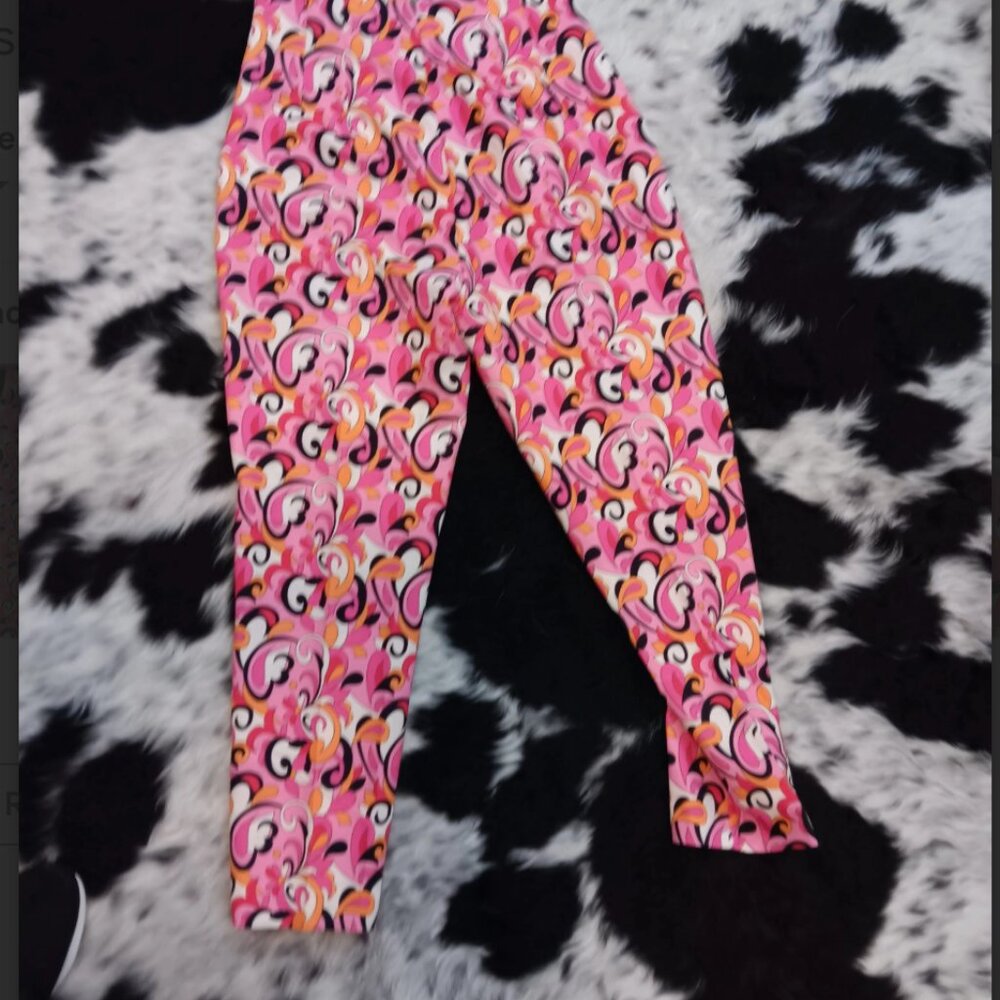 Zara Modern Paisley Print Ankle Pants - Picture 7 of 9